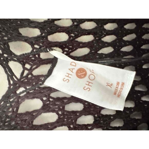 NWT Shade And Shore Dress Womens Size XL Black Sleeveless Mesh V Neck Swim Cover - Picture 3 of 10